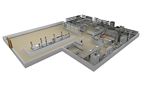 山西機電廠廚房3D效果圖